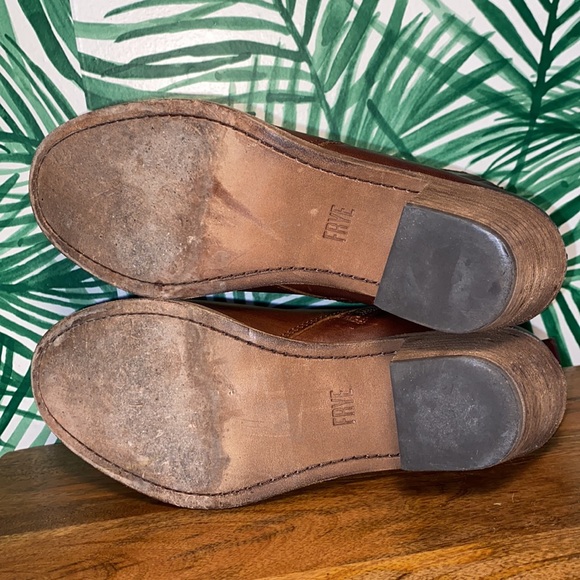 Frye Alton Chelsea Zip Ankle Boots Brown Cognac 7.5 B. 3470352 - Picture 7 of 10